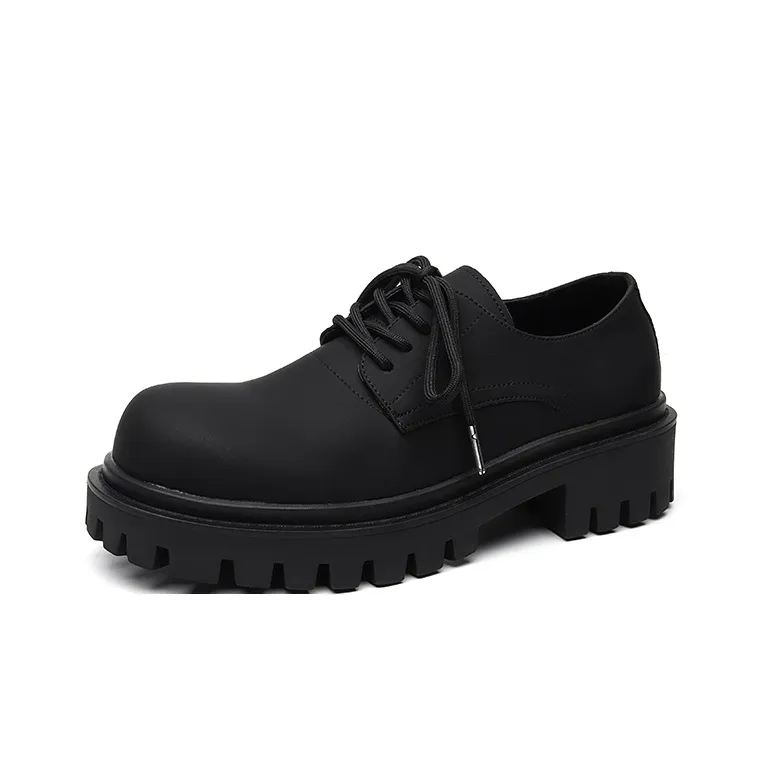 Chi Wolf Derby Shoes Casual Leather Shoes Unisex-6