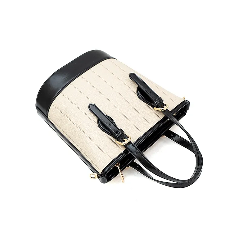 Vigno Synthetic Leather One Shoulder Handbags Regular Women's Black/Coffee-4
