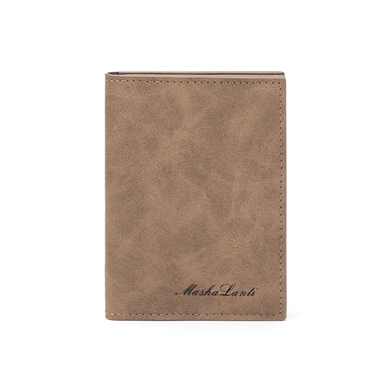 MashaLanti Synthetic Leather Card Holder Regular Men's Coffee/Smoke Gray-1