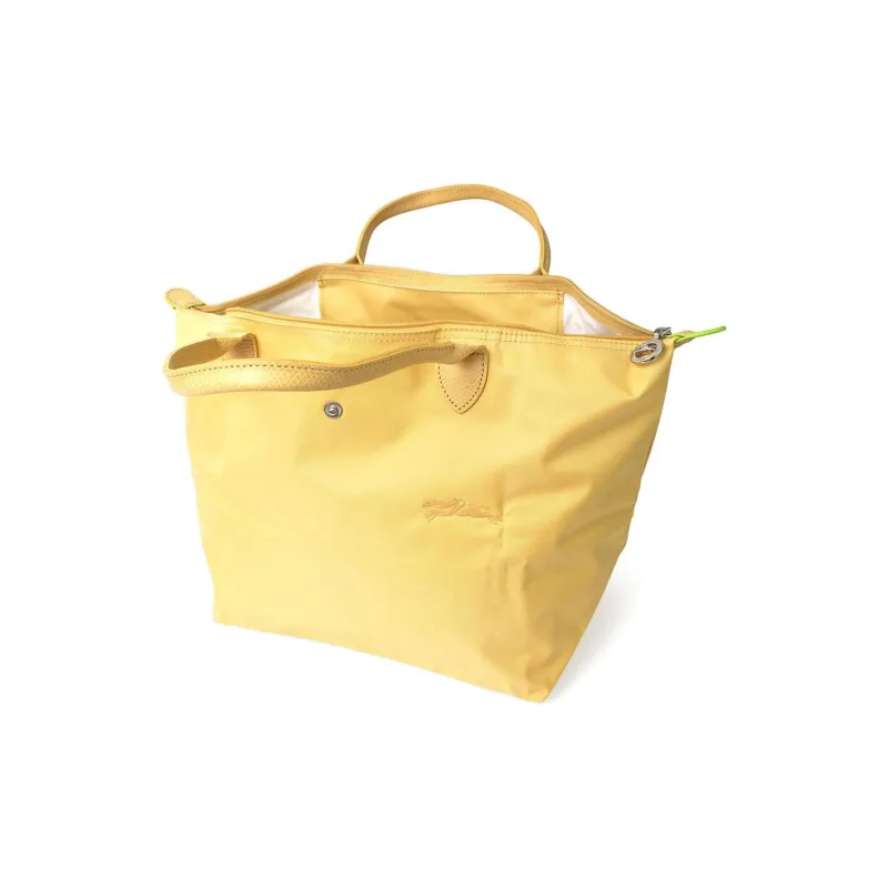 LONGCHAMP Le Pliage Recycled Polyamide Canvas Canvas Bag Dumpling Bag Handbags Medium Size Women's Yellow-4
