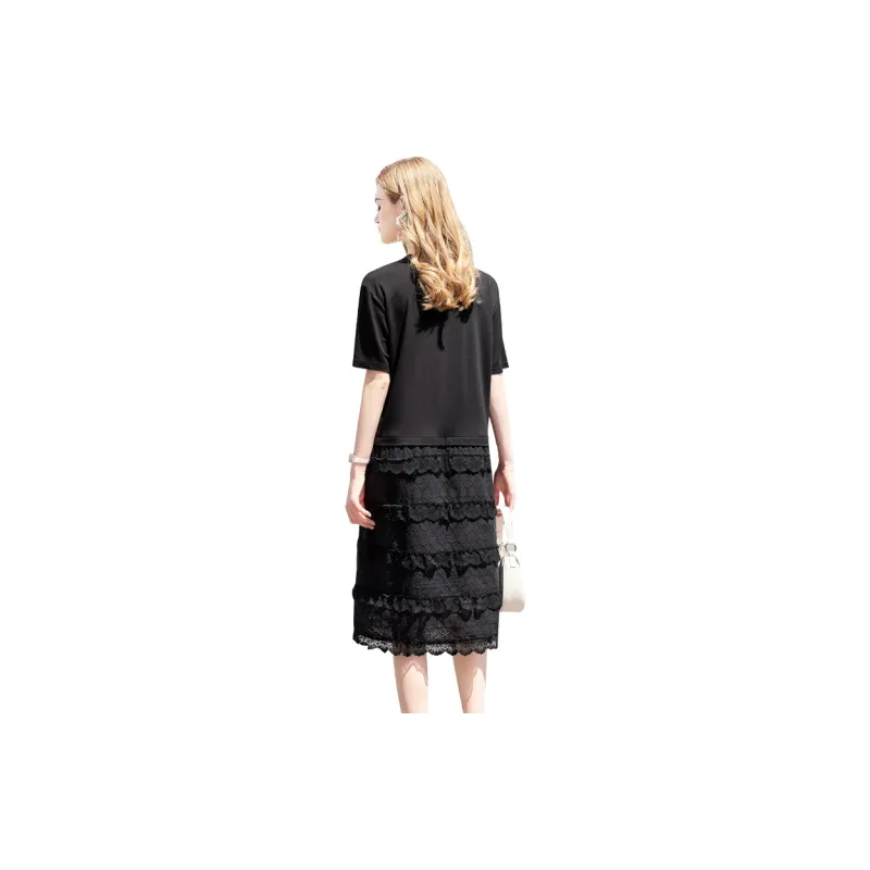 TOUCH Short Sleeved Dresses Women's Black-1