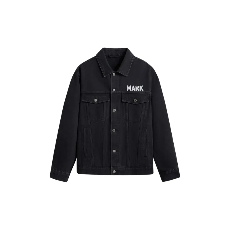 FAIRWHALE Denim Jackets Unisex Black-1