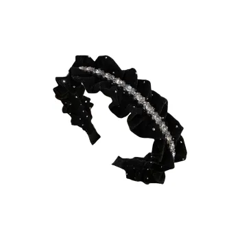 Like A Dream Baby's Breath Pleated High Crown Hair Accessory Headband Bowknot Wide Band Hairpin Women's