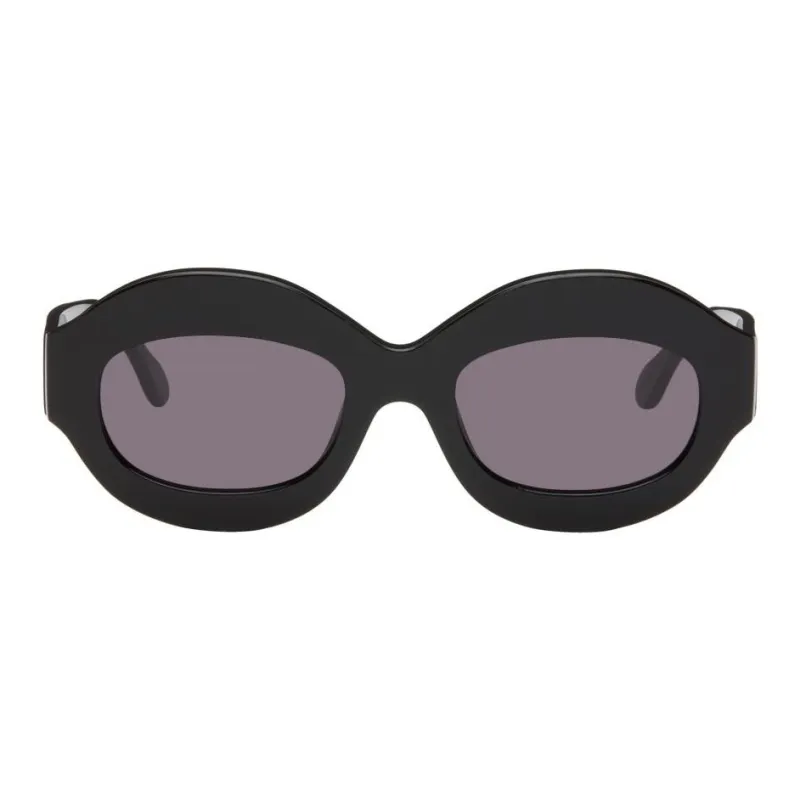 MARNI Acetate Oval Sunglasses Men's Black-1