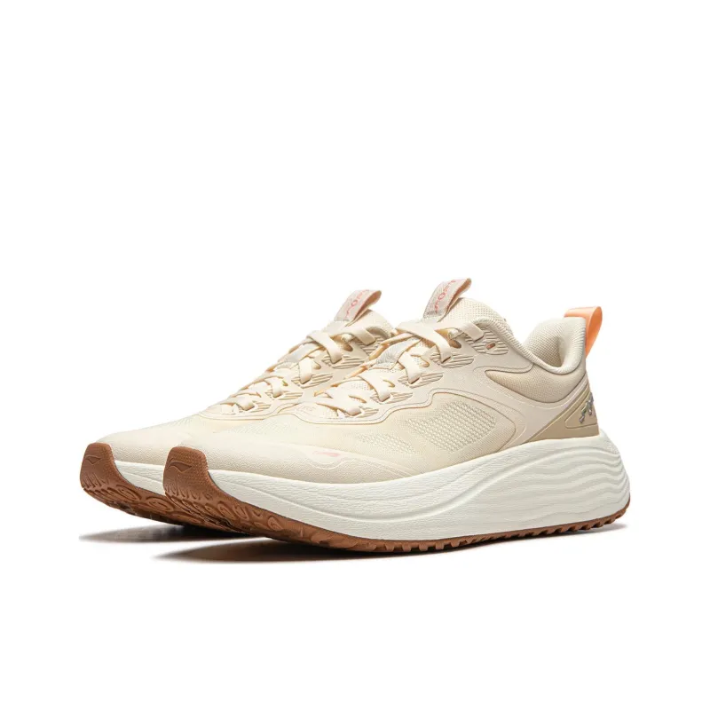 LiNing Soft Lite Anti-Slip Wear-Resistant Breathable Lightweight Low-Top Casual Shoes Women's White Umber-2