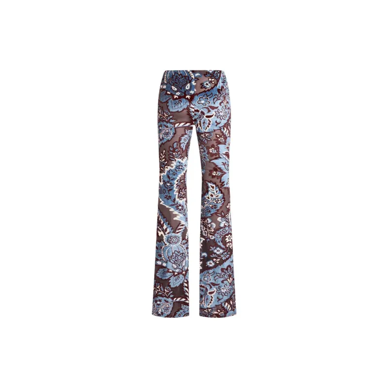ETRO Tulle Jacquard Velvet Trousers-1