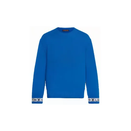 LOUIS VUITTON New Quarterly Products Of LV Cashmere Sweaters Men Blue