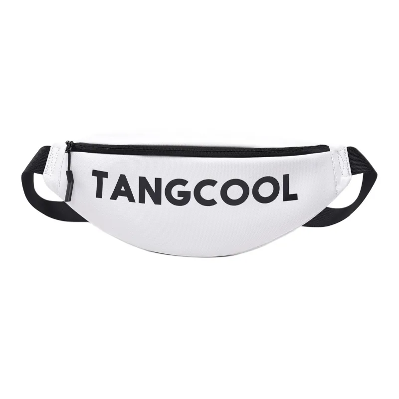 TANGCOOL Oxford One Shoulder Crossbody Fanny Pack Sling Bag Regular Unisex Black Pink White-7