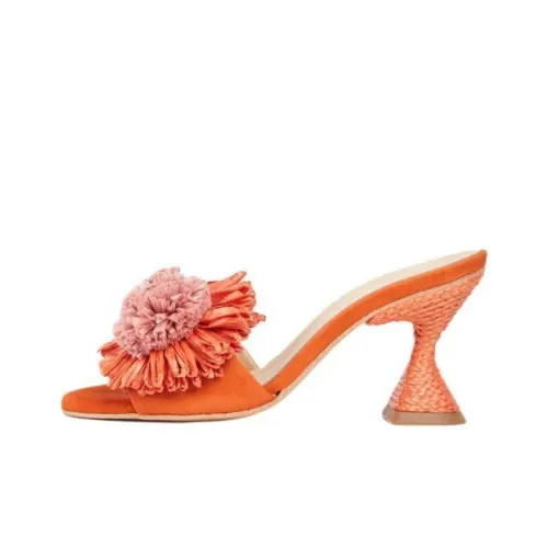 Paloma Barceló Slide Slippers 7cm Women's Orange