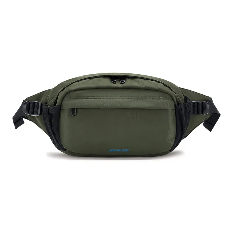 JEANSWEST Fabric Dumpling Bag One Shoulder Crossbody Sling Bag Fanny Pack Regular Unisex Black/Gray/Army Green-10