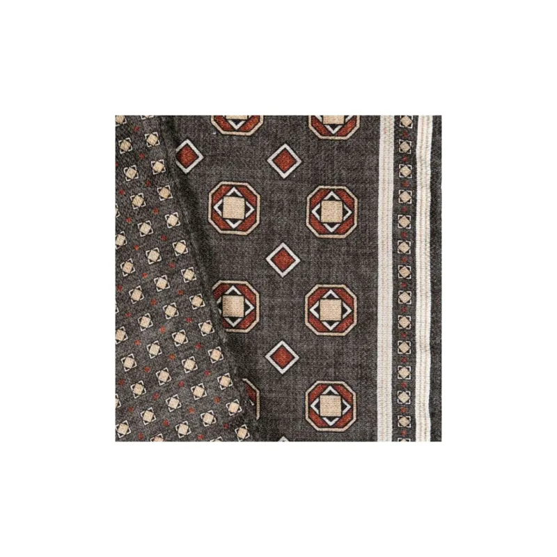 Brunello Cucinelli Logo Patch Graphic Printed Pocket Square-1