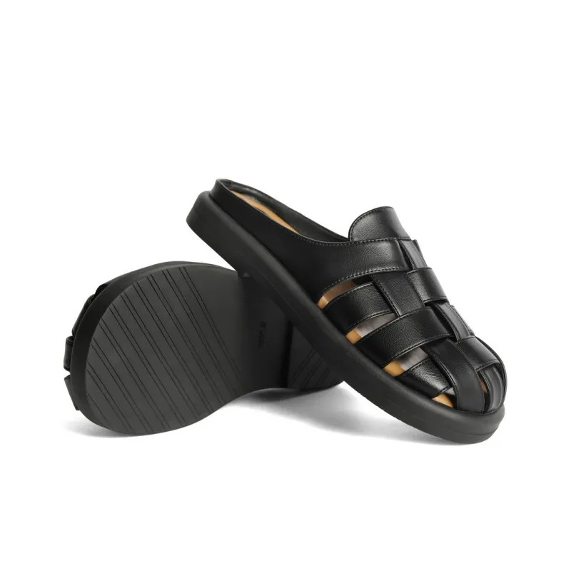 BELLE Rubber Sole Cut Out Closed Toe Slippers Women's-9