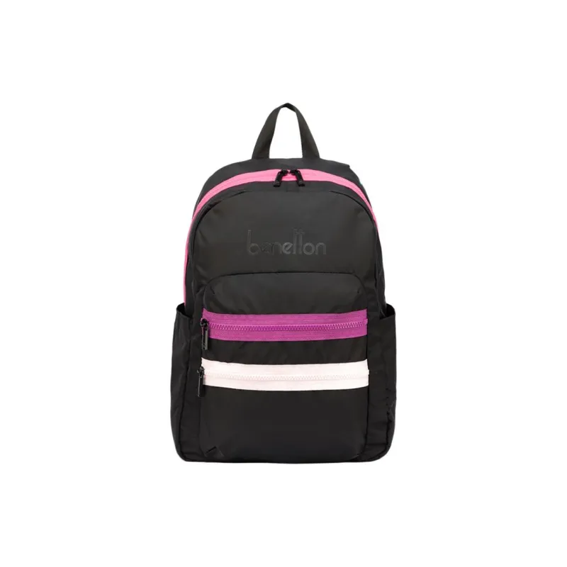 UNITED COLORS OF BENETTON Nylon Fabric Backpack Large Size Unisex Multicolor-17