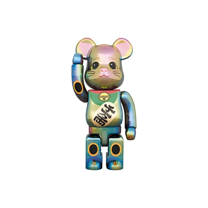 BE@RBRICK Maneki Neko Black Transparent Plating-2