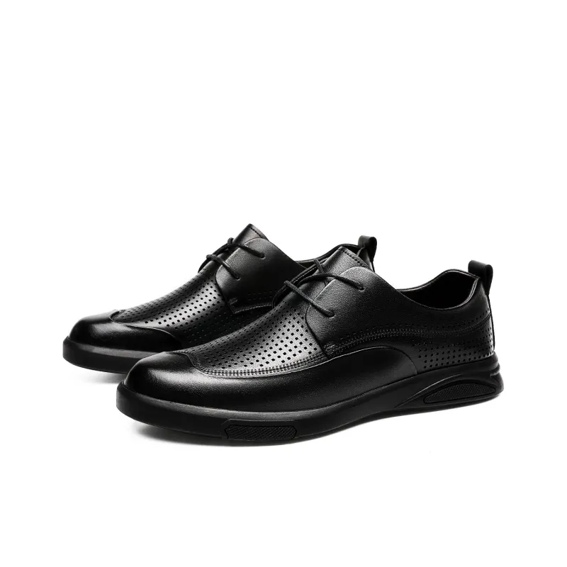 CHINT Dress Shoes Men Low Top Black-2