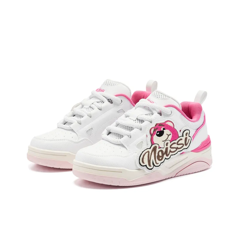 QIAODAN Qicheng V2 Skateboard Shoes Women's Low Top Jordan White Fiery Pink-5