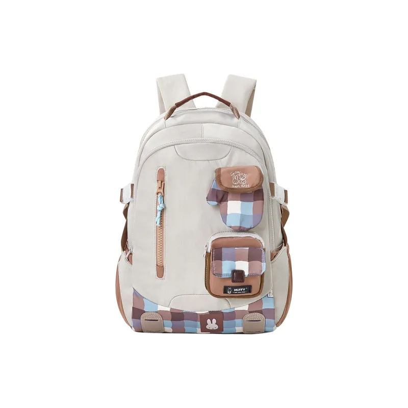 Miffy Fabric Backpack Women's Khaki/Pink-1