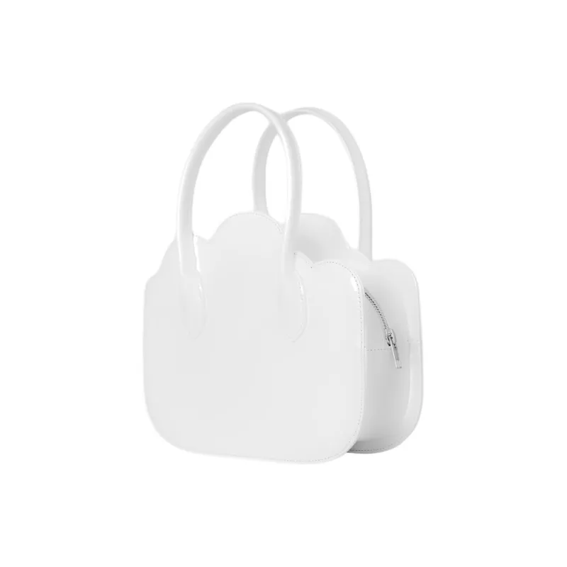 NIEEH Vegan Leather Handbag Women's Pitch White-1