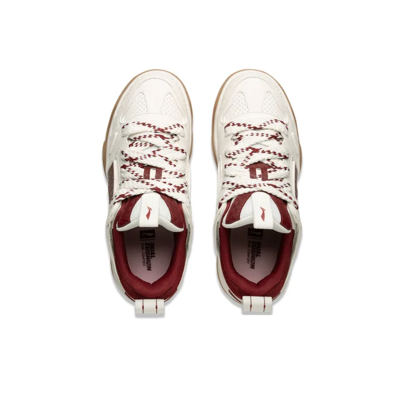 LiNing Jingcheng 2.0 V2 Low Top Skateboard Shoes Men's White Red-3
