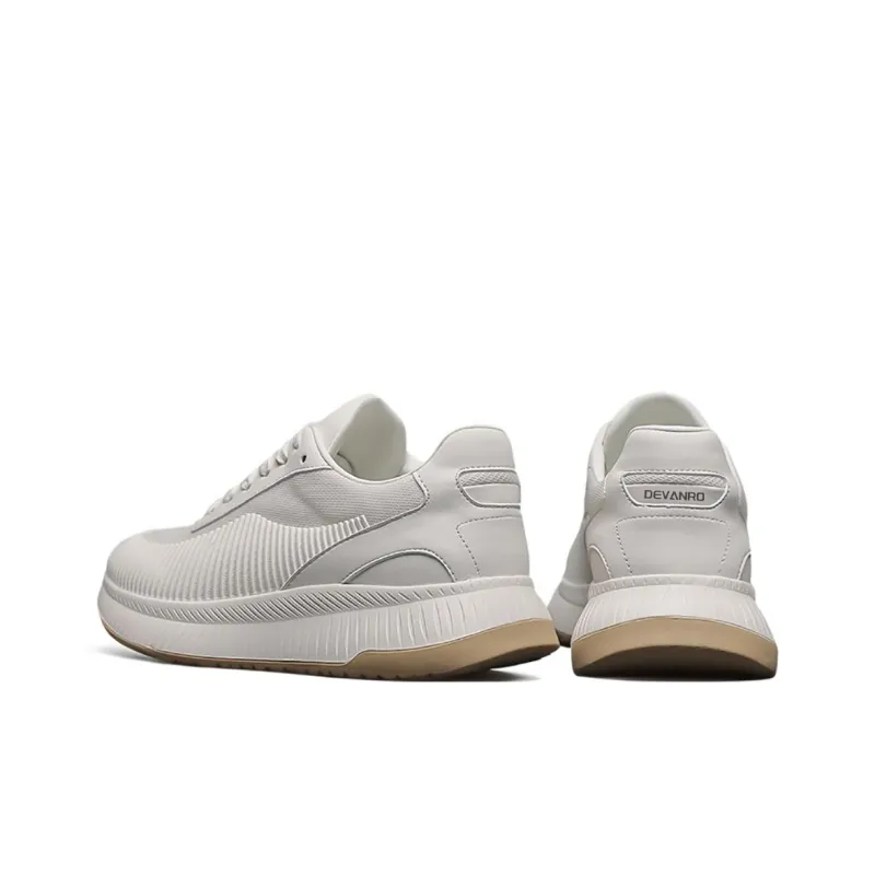 Devanro Cushioning Moisture Wicking Height Increasing Lightweight Breathable Slip Resistant Low Top Casual Shoes Men's-2