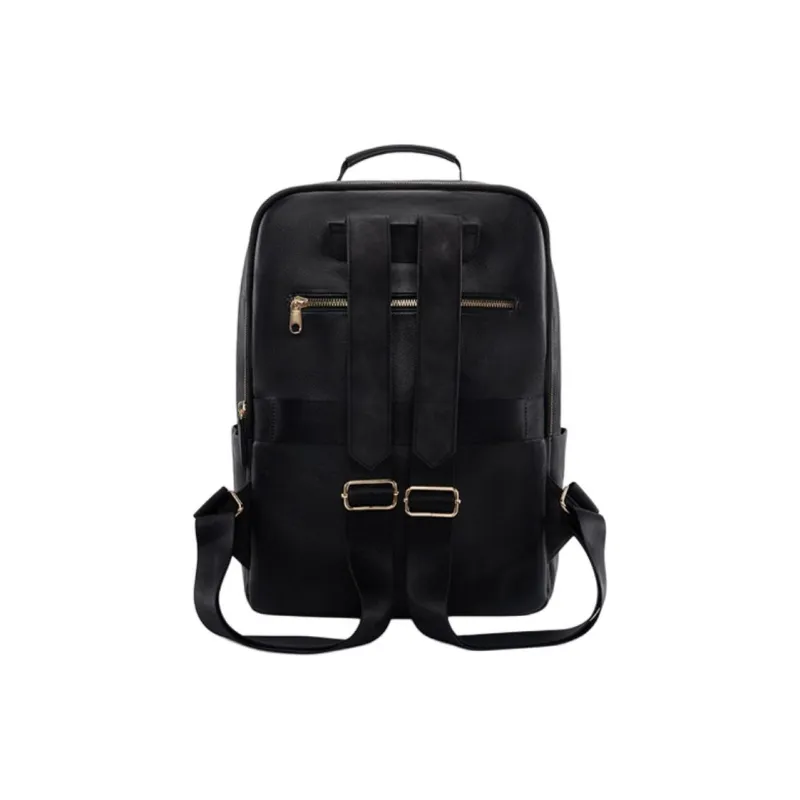 TTaG．baG Pu Backpack Large Size Men's Black-3