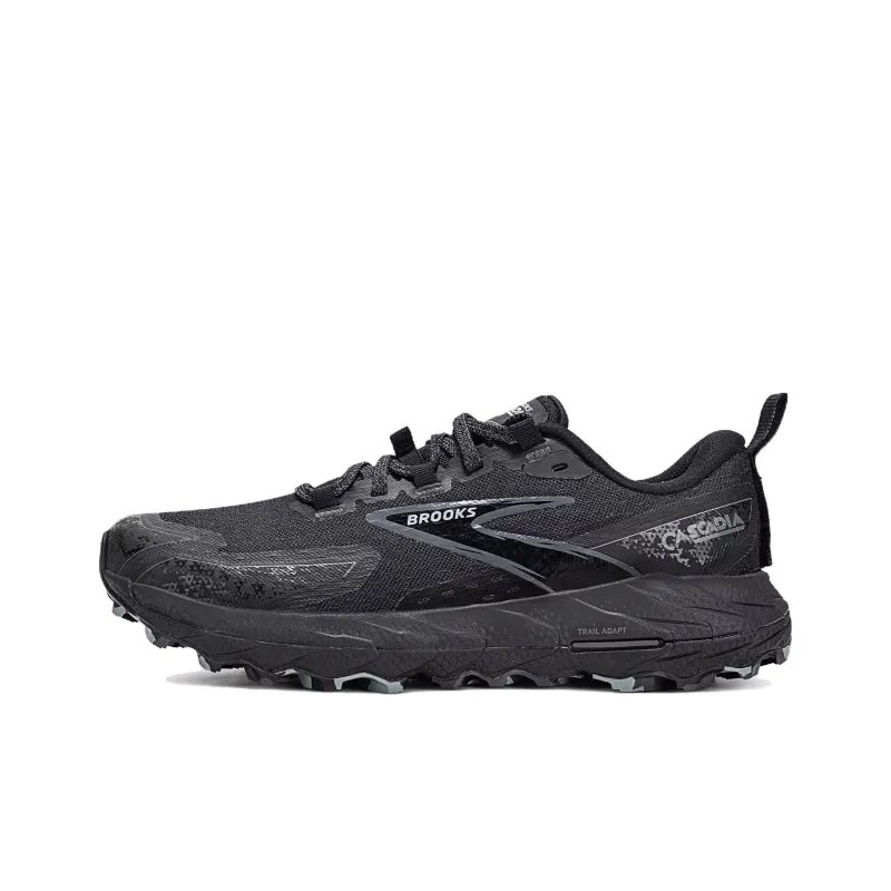 Brooks Cascadia18 Anti-Slip Wear-Resistant Low-Top Running Shoes Women's Black-0