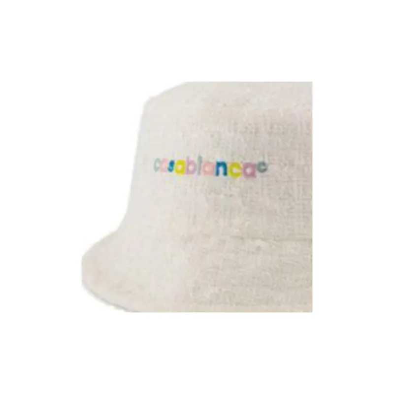 CASABLANCA Logo Embroidered Tweed Bucket Hat-2