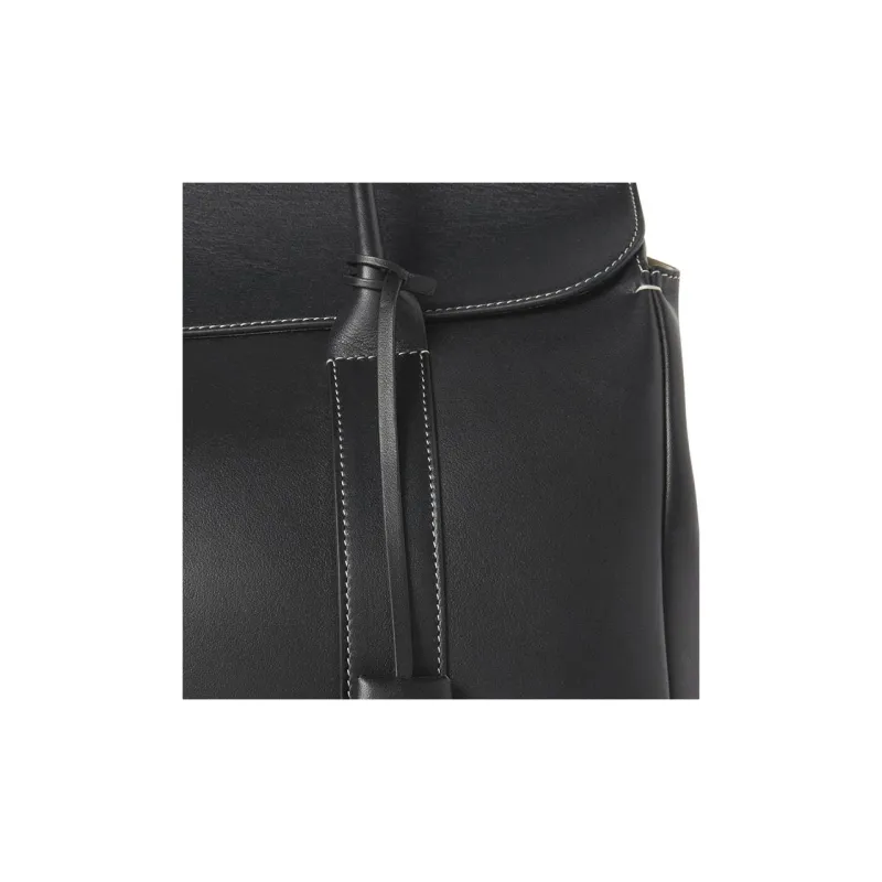 Loro Piana Cow Leather Handbag Women's Black-4