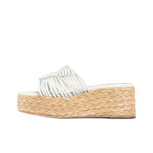 Paloma Barceló Slide Slippers 6cm Women's White