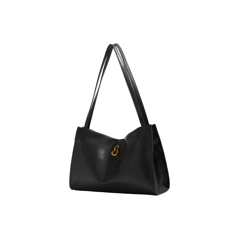 H YXIANG PU Tote Handbag, Shoulder Bag Regular Women's Black/Beige-1