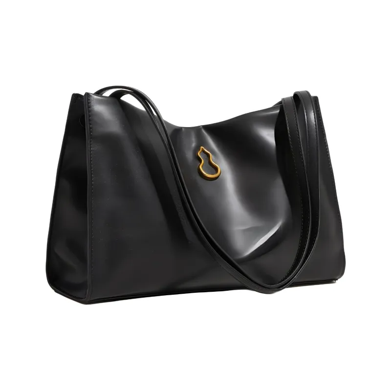 H YXIANG PU Tote Handbag, Shoulder Bag Regular Women's Black/Beige-2