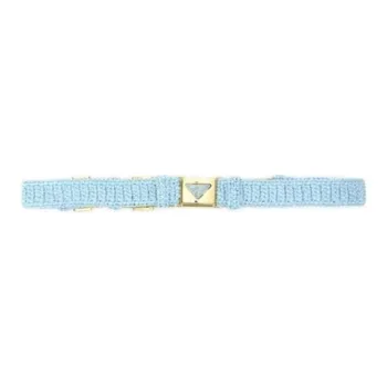PRADA Enamel-Logo Clasp Fastened Belt