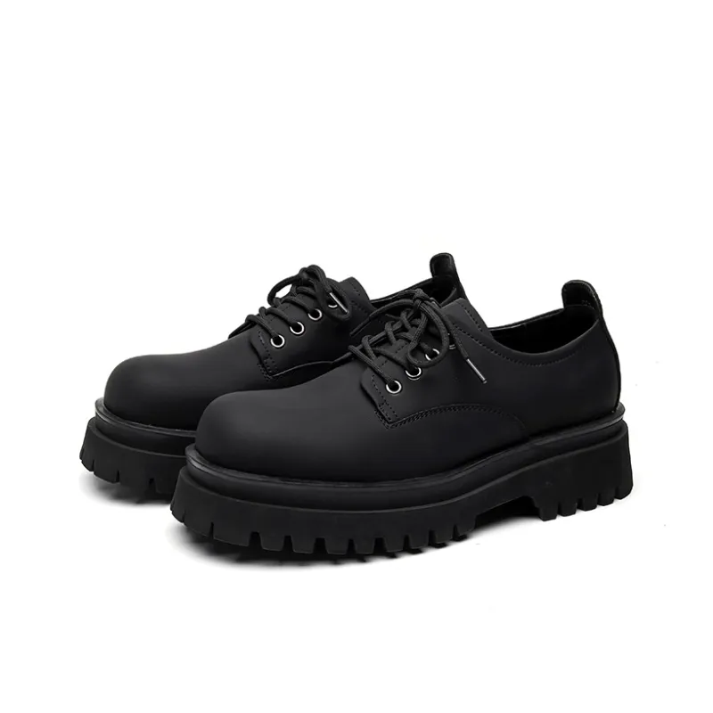 Chi Wolf Derby Shoes Casual Leather Shoes Unisex-11