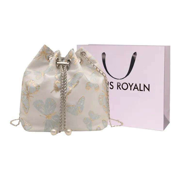 LOUIS ROYALN Fabric Shoulder Bag Regular Women's White/Apricot-0