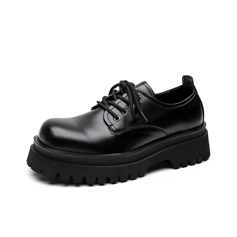 Chi Wolf Derby Shoes Breathable Height Increasing Low-Top Casual Shoes Unisex-7