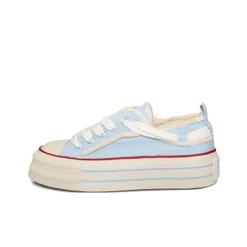 B10CROWN Anti Slip Wear Resistant Breathable Lightweight Low Top Canvas Shoes Women's Blue