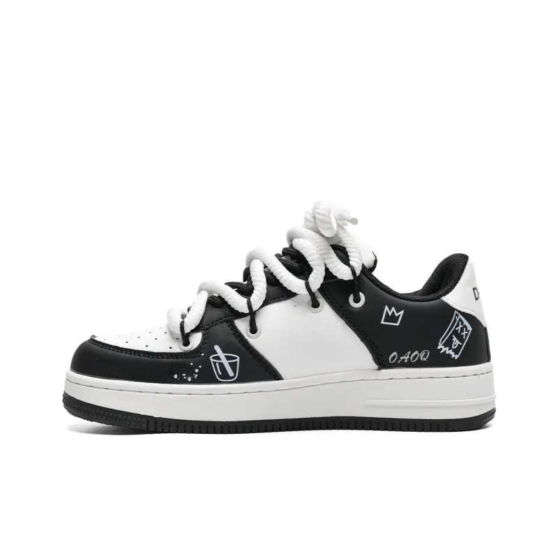 OAOQ Wear-resistant And Lightweight Low-Top Skateboard Shoes Unisex-11