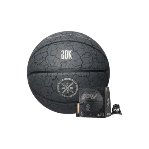 LiNing Microfiber Leather Basketball Gray Black Size 7 Training Unisex