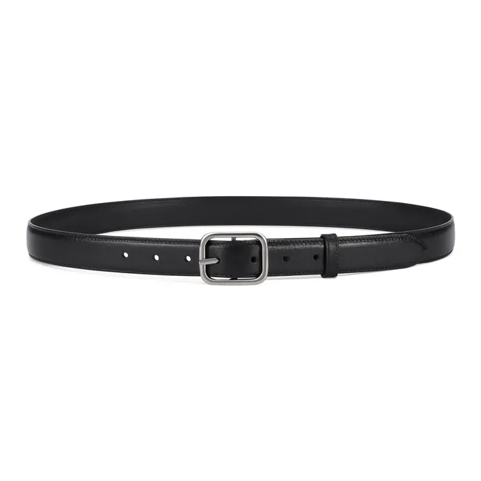 CARLE KELLEN Black Versatile Jeans Belt Minimalist Style With Suit Pants Leather Belts Women's Width 2.8-1