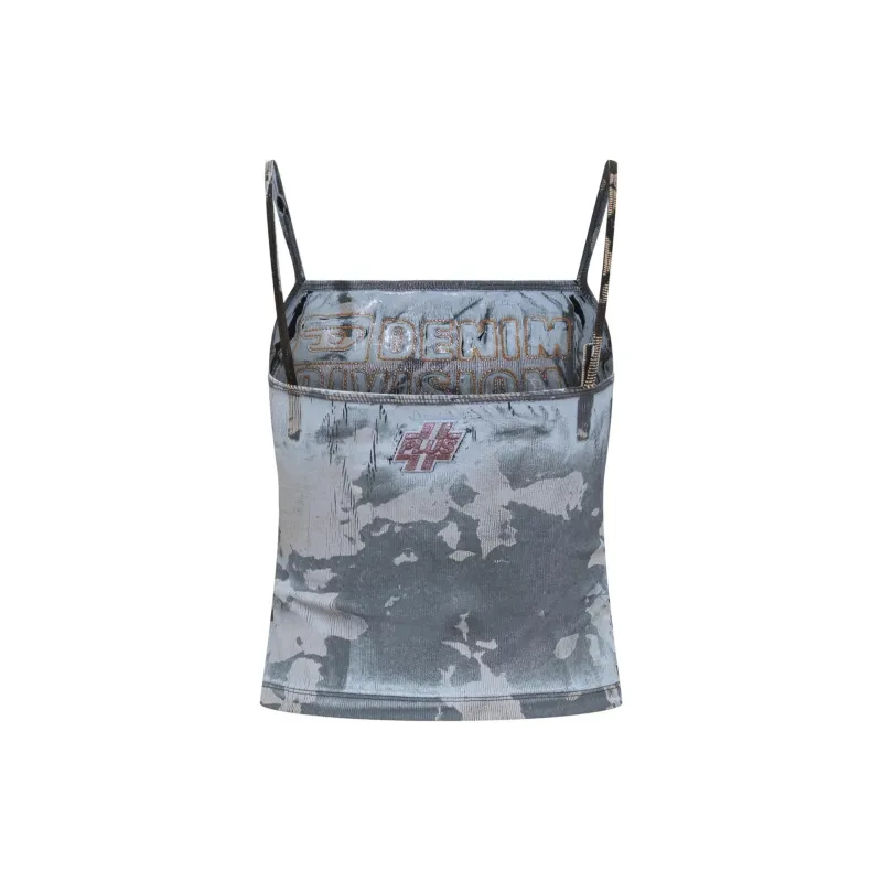 DIESEL Printed Strappy Top 'Blue'-1