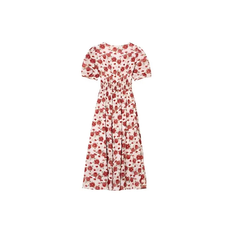 COVT Short Sleeved Dress Women's Red-1