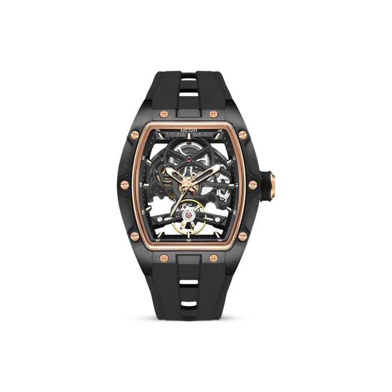 MEGIR Mechanical Movement Watch Men's Watches White Dial-4