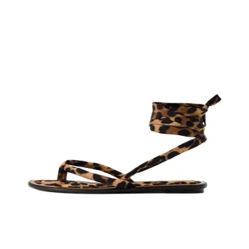 ZARA Roman Sandals Women's Leopard Print