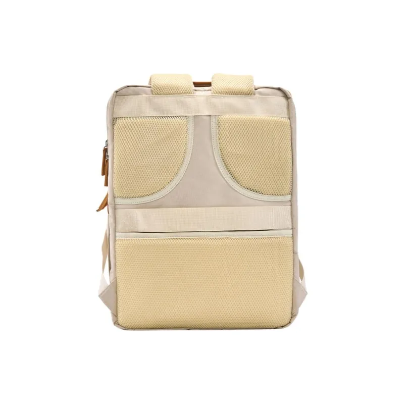 TTaG．baG Oxford Backpack Regular Unisex White & Brown-1