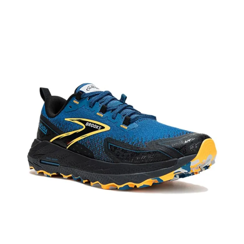 Brooks Slip Resistant And Breathable Low Top Running Shoes Men's Blue Black-1