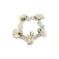 Beige Yellow Flower Pearl Hair Tie