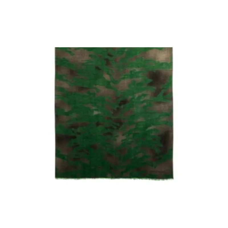 LONGCHAMP Wool Knit Scarves Women's Green-1