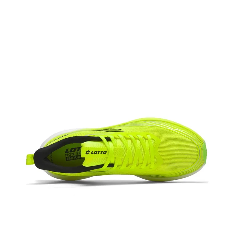LOTTO Anti-Slip Wear-Resistant Low-Top Carbon Plate Training Running Shoes Women's Neon Green-3