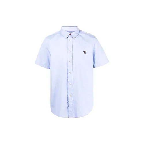 Paul Smith Zebra Logo Series Shirts Unisex Blue