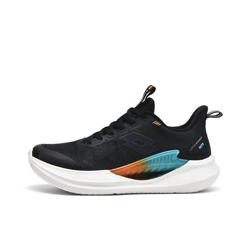 LOTTO Cushioning Anti-Slip Wear-Resistant Breathable Supportive Lightweight Low-Top Casual Running Shoes Men's Black-0